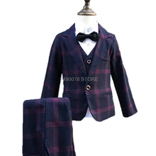 Pants Tuxedo Vest Garment Wedding-Suit Birthday-Dress Flower-Boys Formal Kids Children