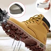 Autumn Winter Work Safety Shoes Genuine Leather Men Indestructible Steel Toe Cap Anti-smashing Safety Boots Solid Ankle Boots ► Photo 2/6