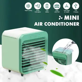 

Portable USB Mini Air Conditioner Water Refrigeration Purifier Desktop Air Cooler 3 Gear Cooling Fan for Home Office Dormitory