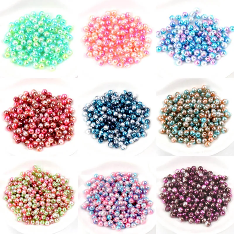 Разные варианты радуга ABS жемчуг фотосессия для рукоделия 3/4/5/6/8/10/12 мм|Бусины