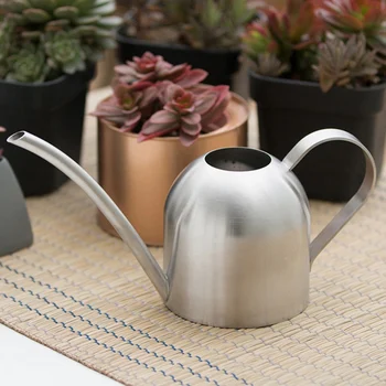 

Watering Can Solid Stainless Steel Pot Long Spout Small Indoors Home Plant Pot bottle Watering Device meaty bonsai garden tool