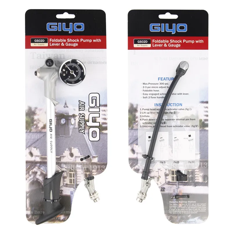 GIYO 300psi велосипедный насос с манометром Ручной мини шланг для насоса воздушный надувной Schrader Велоспорт Fietspomp шок вилка шины велосипедные насосы