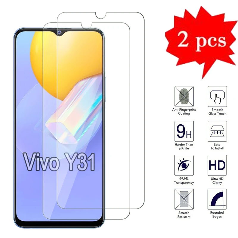 

Защитное стекло для Vivo Y31 2021, 9H, 2.5D, 2-1 шт.