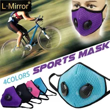 L. Mirror 1 шт. модный Респиратор маска с дыхательным клапаном моющийся сетчатый фильтр с активированным углем PM2.5 маски для рта