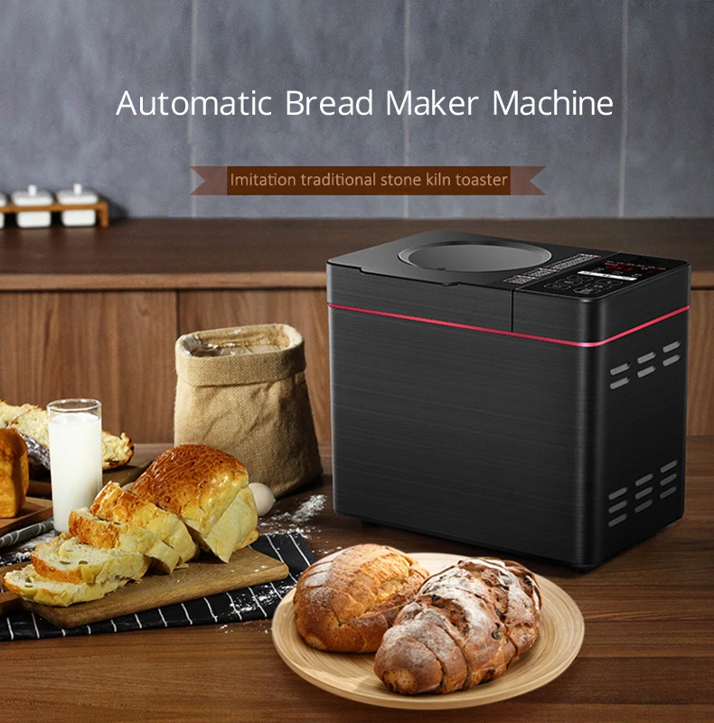 Household Bread Maker Machine Electric Bread Toaster Fully Automatic Intelligent Noodle Fermentation Bread Baking Machine