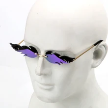 LEEPEE, модные солнечные очки волны без оправы, УФ 400, уличная одежда, огненные солнечные очки, трендовые узкие очки для вождения автомобиля