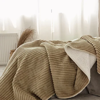 

Blanket Quilt Coral Fleece Blanket Thick Winter Warm Flannel Double Single Blanket