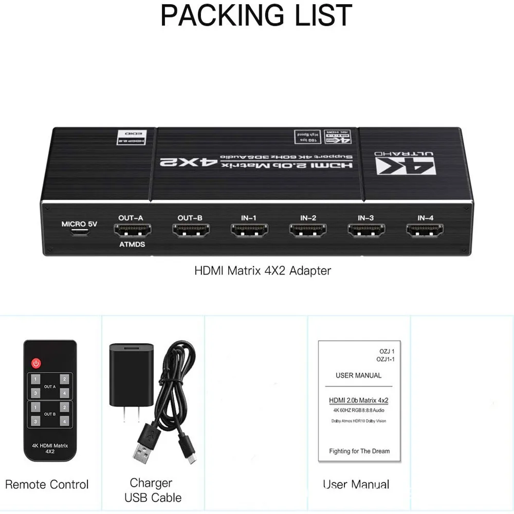 4K HDMI ġ IR    4K  60Hz HDMI 2.0 Ʈ ñ ó, 3D Ʈ HD   HDCP 2.2