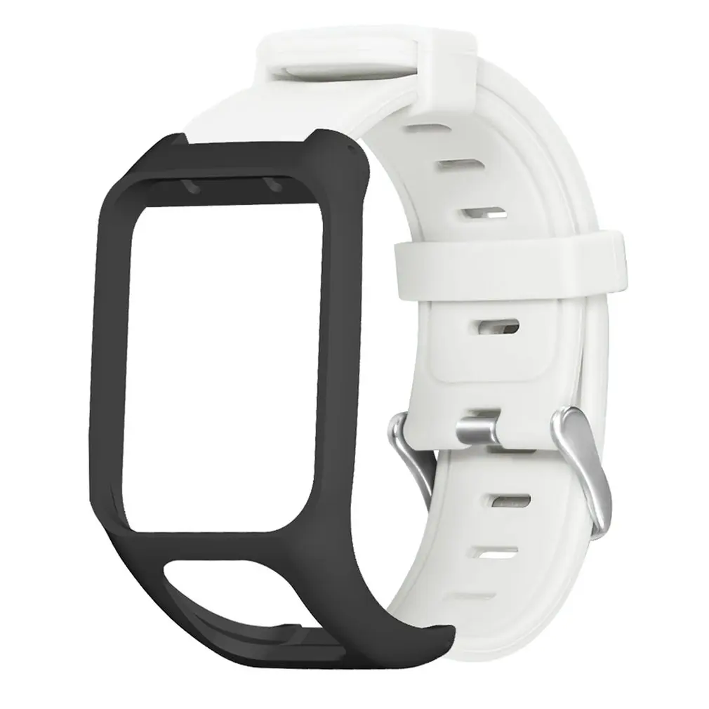 

For Tomtom Runner3 For Tomtom Adventurer Flat Head Monochrome Silicone Strap Professional Sleek Minimalist Design