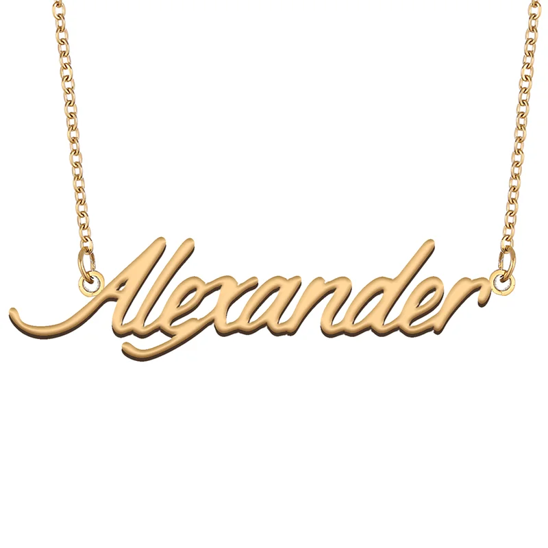 Collier Avec Le Nom D Alexandre Pour Membre De Sa Famille Meilleur Ami Cadeaux D Anniversaire Pour Noel Fete Des Meres Saint Valentin Aliexpress