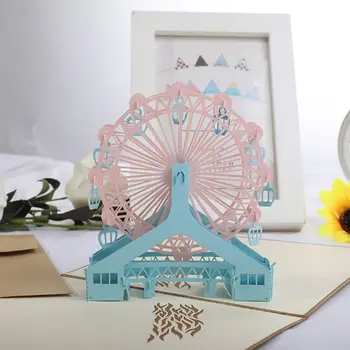 

3D Greeting Card Romantic Pop-up Card for Couples Lovers Birthday Valentine Day Anniversary Gifts 8 Patterns Optional