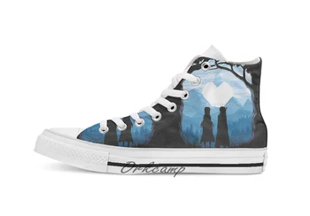 

SAO love Custom Casual High Top lace-up Canvas shoes sneakers Drop shipping