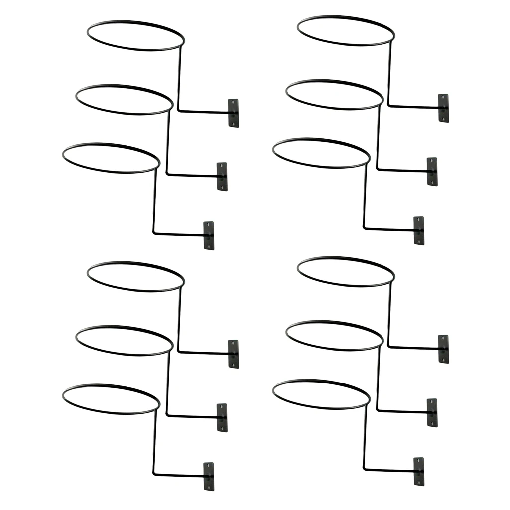 12 Pcs Wall Mount Metal Holder Rack Hanger Hook For Fisherman Hat Scarf