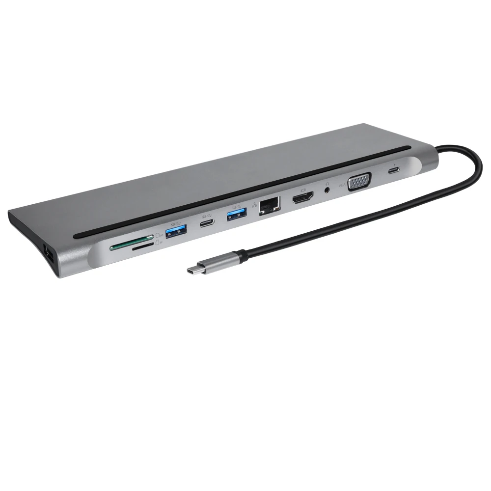 Type C концентратор 3,0 USB кард-ридер HDMI 4K RJ45 usb-хаб для MacBook аксессуары USB разветвитель мульти 11 портов концентратор USB-C концентратор
