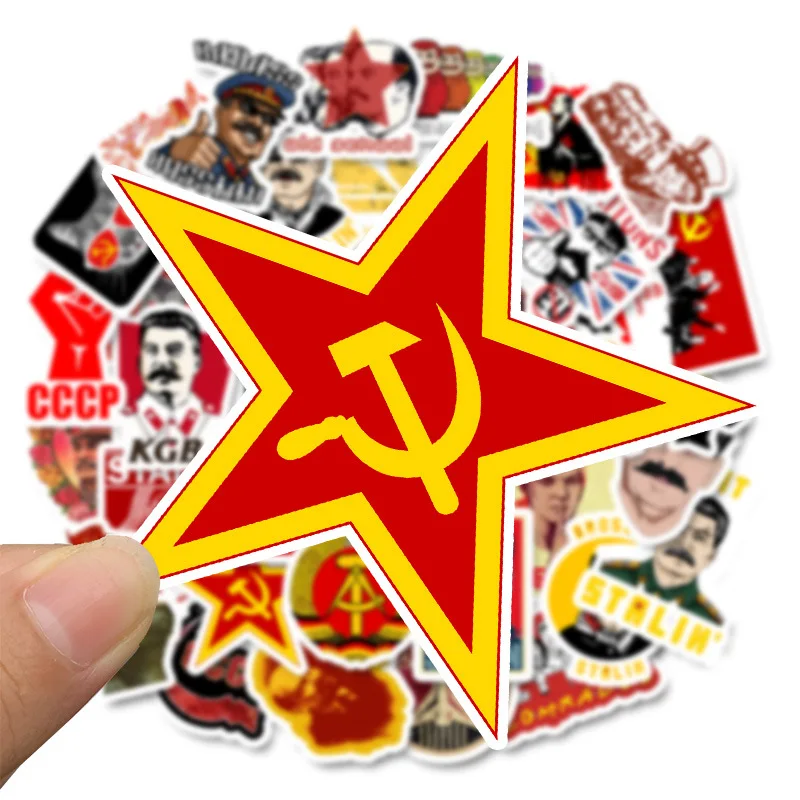 50 шт. смешанные Советский Союз Сталин СССР CCCP HET наклейки водонепроницаемые ПВХ