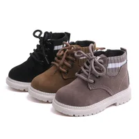 Children's Casual Shoes Autumn Winter Snow Boots Boys Shoes Fashion Leather Soft Antislip Girls Boots 21-30 Sport Running Shoes