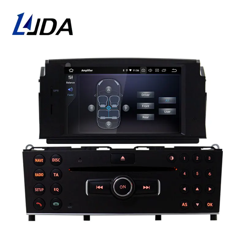 Discount LJD 1 DIN Car Radio GPS Navigation DVD Player For Mercedes Benz C200 C180 W204 2007-2010 Car Multimedia WIFI Audio Stereo DSP 1