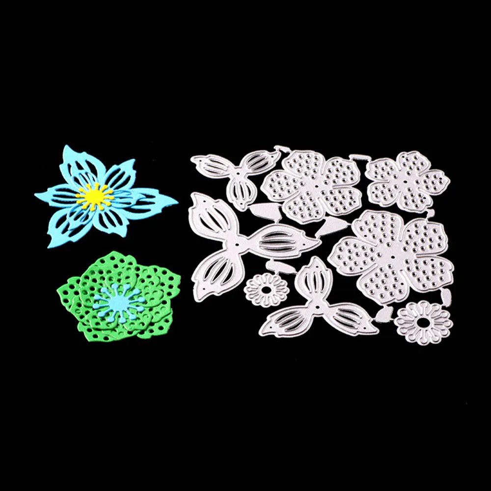 Embossing 8pcs/lot 3D Flower Metal Cutting Dies Flower Core Dies