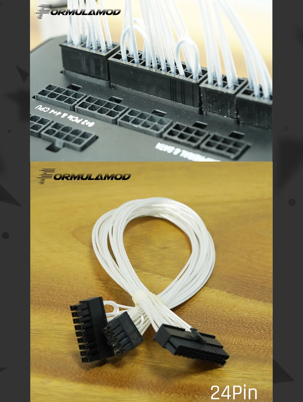 FormulaMod Fm-HDC-SL, полностью модульная PSU кабели, 18AWG посеребренные, для Corsair RM/SF/серии HX модульная PSU