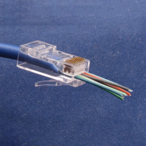 50Pcs Network Cable Modular Pass Through LAN Connector Plugs End CAT6 Plug 8P8C 4