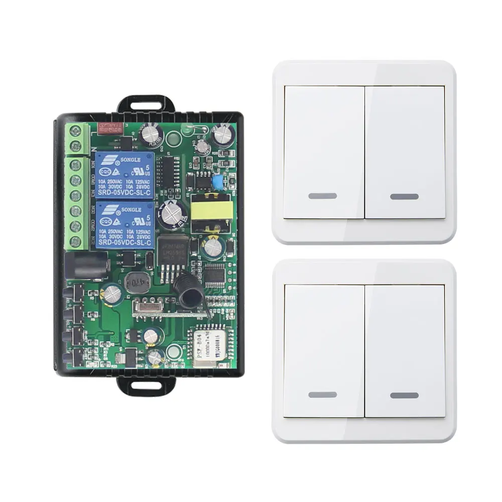 EWeLinK приложение smart life AC220V DC7-36V 433 МГц 2 банды wifi переключатель с пультом дистанционного управления вентилятор, Телевизор, вытяжной вентилятор, DIY - Цвет: wifi-2202-2-86-2CH