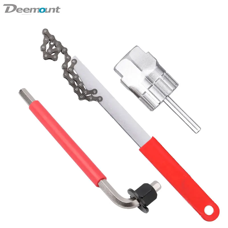 Deemount Kit Di Strumenti Di Manutenzione Bici Ruota Libera Cassetta Pignone Chiave Chiave A Mano Frusta Catena Estrattore Pignone