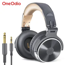 Oneodio-auriculares de monitoreo con cable, audífonos para estudio de bajos estéreo, sobre la oreja, plegables, cerrados, para DJ, teléfono y PC
