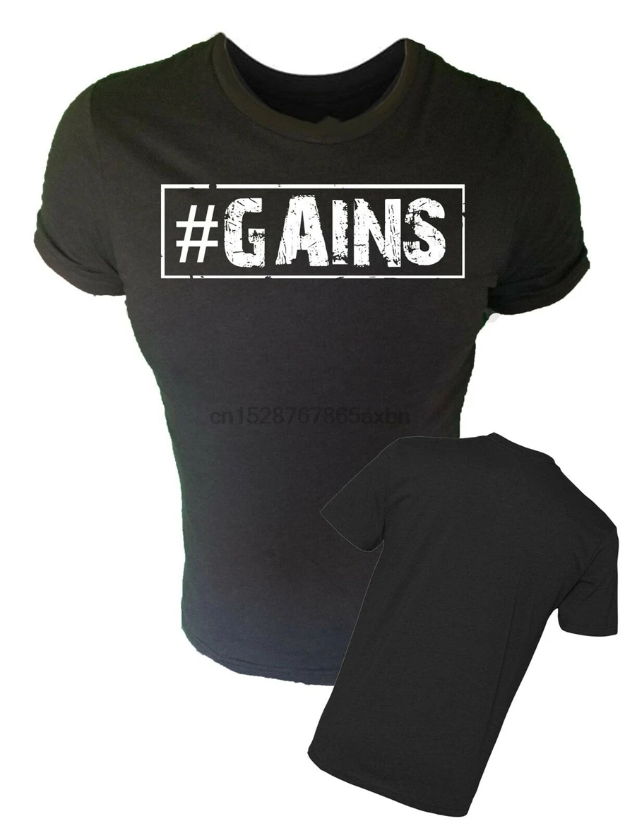 Iron Gods # Gains Muscle Футболка для тренировок тяжелой атлетики бодибилдинга спортивная