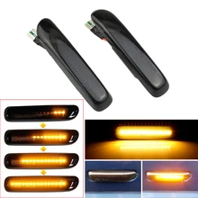 Para bmw e46 3 series limo coupe compacto cabriolet touring dinâmico piscando led lado marcador sequencial pisca luz de sinal volta