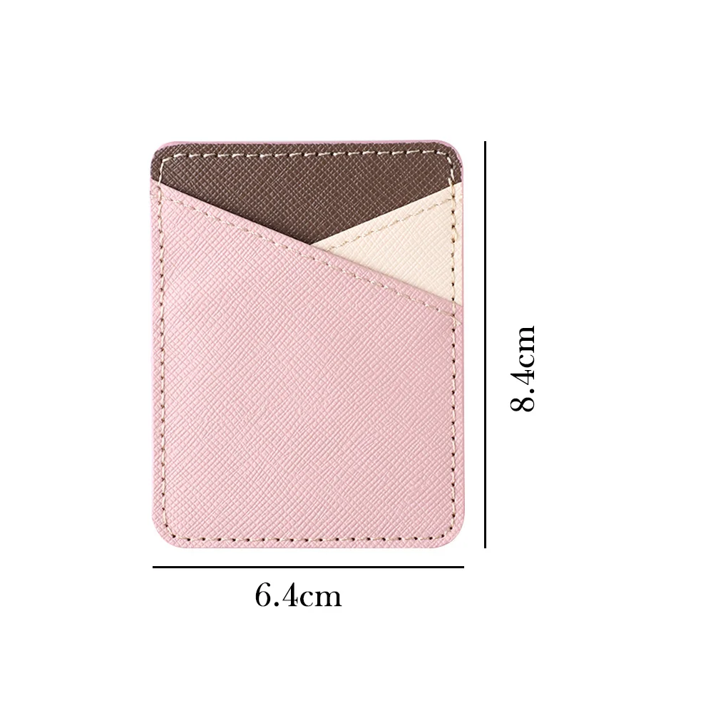 Credit Card Holder 1PC New Fashion Adhesive Sticker Mobile Phone Wallet Pocket Elastic Cellphone Pocket Stick-on Card Bag
