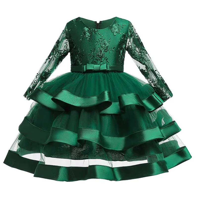 

Baby Lace Tutu Princess Dress For Girl Elegant Embroidery Flower Birthday Party Girl Dress Baby Girls Clothes 2-10 Years