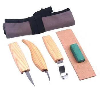 

Stainless Steel Wood Carving Set Knife Sharp-edged Wood Gouge Chisels DIY Cutter Woodworking Carving Tools