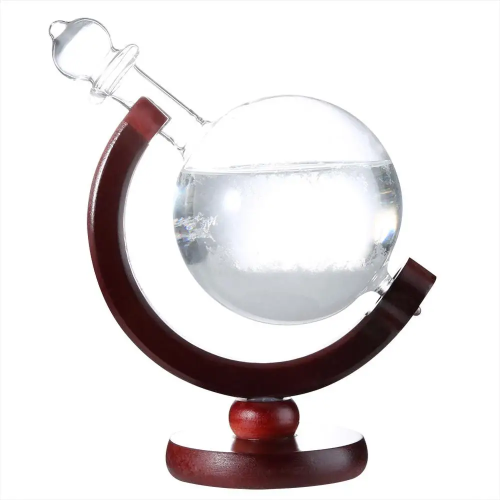 Creative Globe Shaped Storm Glass Bottle Desktop Weather Station Weather Predictor Transparent Ball Storm Glass Home Decor Figurines Miniatures Aliexpress