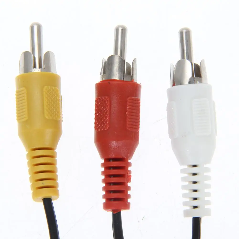 3.5mm Jack Plug to 3 X RCA Plugs Cable Male to Male Audio Video AV Converter 1.2M 4FT for Camcorder/DV TV Set or VCR