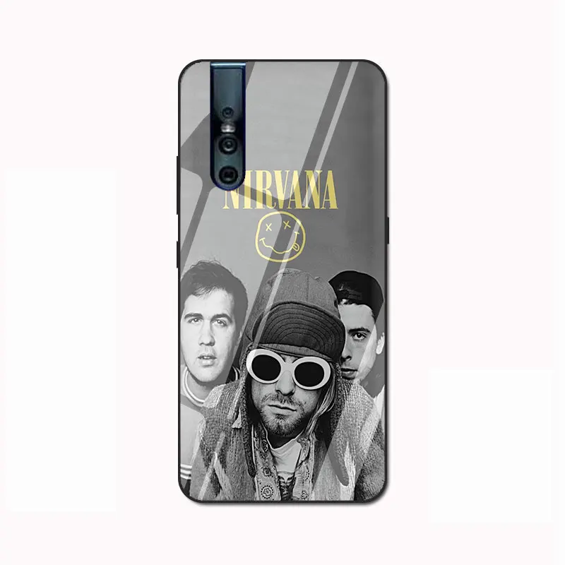 EWAU лого нирваны закаленное Стекло телефона чехол КРЫШКА ДЛЯ VIVO V9 V15 Y17 Y85 Y89 Y93 Y95 Y91 C - Цвет: G8
