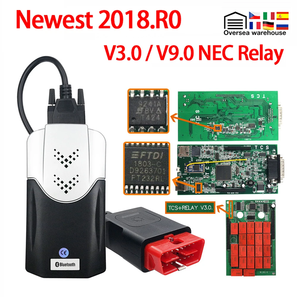 Новинка 2018.R0 2017.R3 свободный генератор ключей для TCS Pro Multidiag MVD Bluetooth-совместимый OBD2