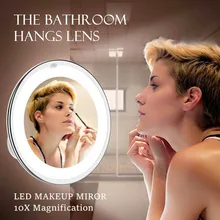 Hanging Vanity Light Travel Portable Led Makeup Mirror With 10X LED Lights