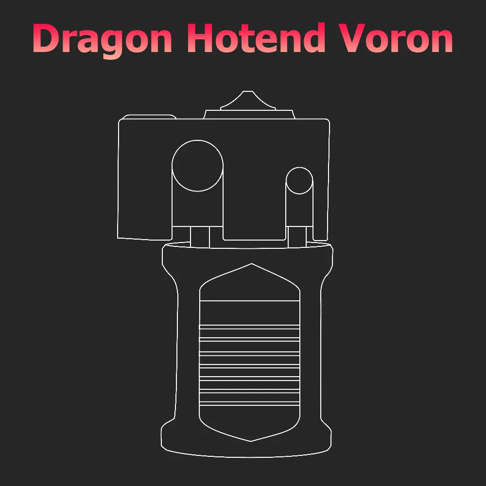 Phaetus Dragon Hotend Voron High/Standard Flow Printed Vividly High Quality For Titan BMG Extruders Prusa I3 MK3/MK3S 3D Printer |