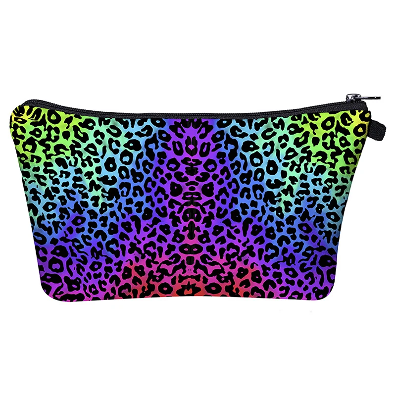 Леопардовая дизайнерская женская косметичка с 3D принтом, вместительная косметичка на молнии, косметичка, женские сумки, портативный Органайзер - Цвет: I