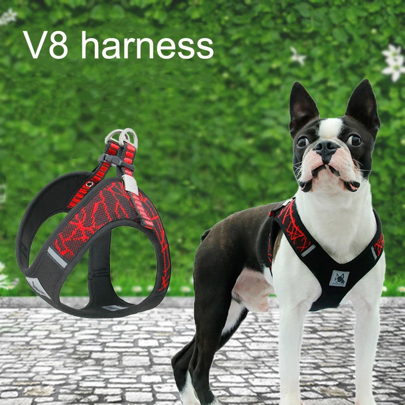 Нагрудный ремень для домашних животных V8 удобный нагрудный поводок для собак дышащий жилет для собак Светоотражающий Поводок для домашних животных