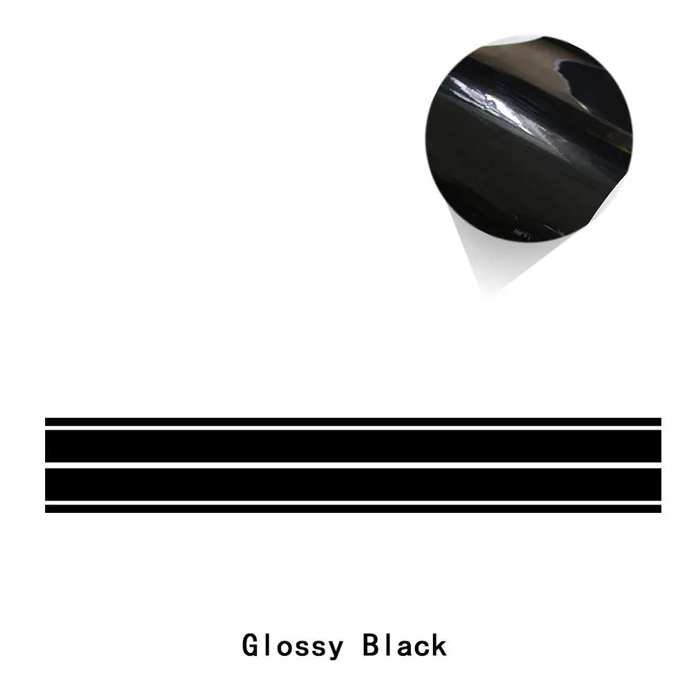 glossy black Наклейка на капот автомобиля капот полоса крышка двигателя наклейка для Mercedes Benz A C E CLA GLA CLA класс A45 W176 W203 W204 W205 C63 W212 AMG - Название цвета: glossy black