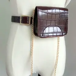 Tvvovvin-сумка с цепочкой, элегантная P U поясная сумка, женская сумка, подходящая ко всему, женская модная сумка на пояс, новинка 2019, осенняя