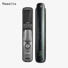 

Hawatta WiFi Biometric Fingerprint Door Lock Smart Digital Password IC Card Unlock Electronic Door Lock with Camera
