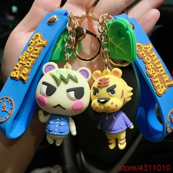 

Cute Kawaii Cartoon Animal Crossing Keychain for Women Men Car Keychain Bag Pendant Key Chain Ring for airpod Case trinket