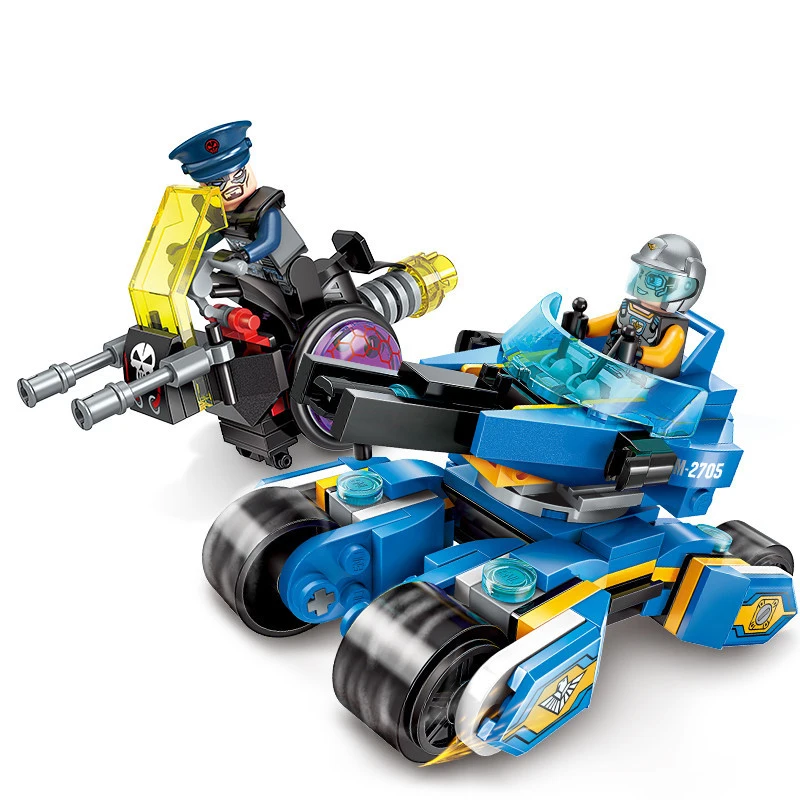 

Enlighten Building Block High-Tech Era Shining Chariot 2 Figures 185pcs Educational Technic Bricks Toy For Boy Legoingly Gift