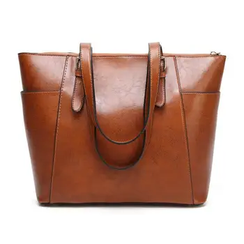 

Fashion Women Handbag Vintage Large Capacity Fashion Simple Tote Handbag Shoulder Bag For Women Ladies