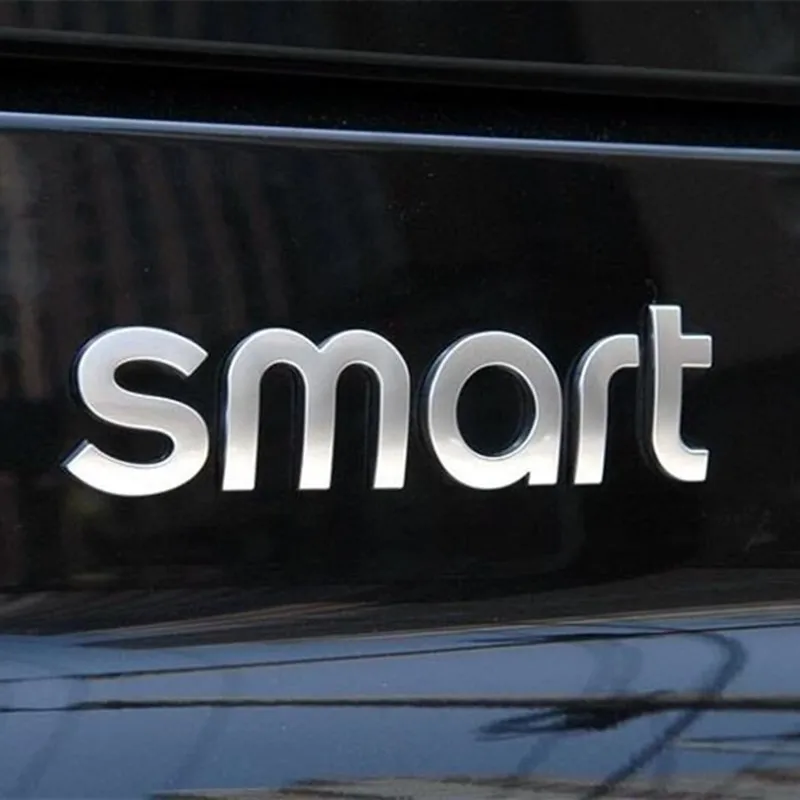 

3D Sticker Chrome Black Smart Rear Trunk car emblem Badge stickers fortwo FORSPEED FORFOUR ROADSTER FORSTARS Auto accessories