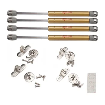 

4pcs 100N 22.5lb Steel Pneumatic Bracket Front Hood Cabinet Rod Universal Strut Bar Soft Close Furniture Gas Spring Lift Support