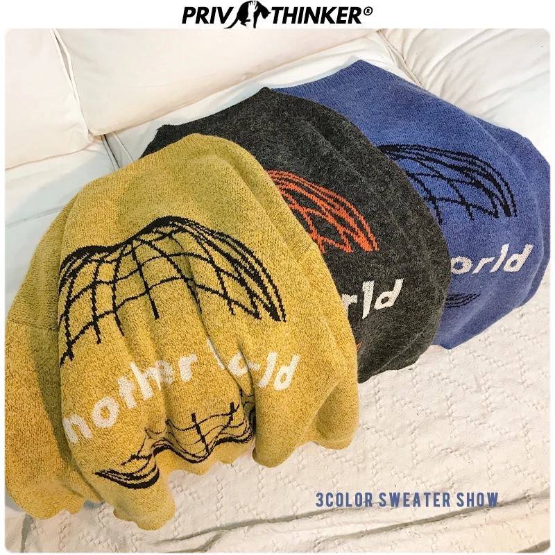 90% OFF Privathinker Men Jacquard 3 Coloors Autumn Winter Sweaters Mens Korean Fashion O-Neck Pullovers Top Male Warm Clothes 2019 Loose