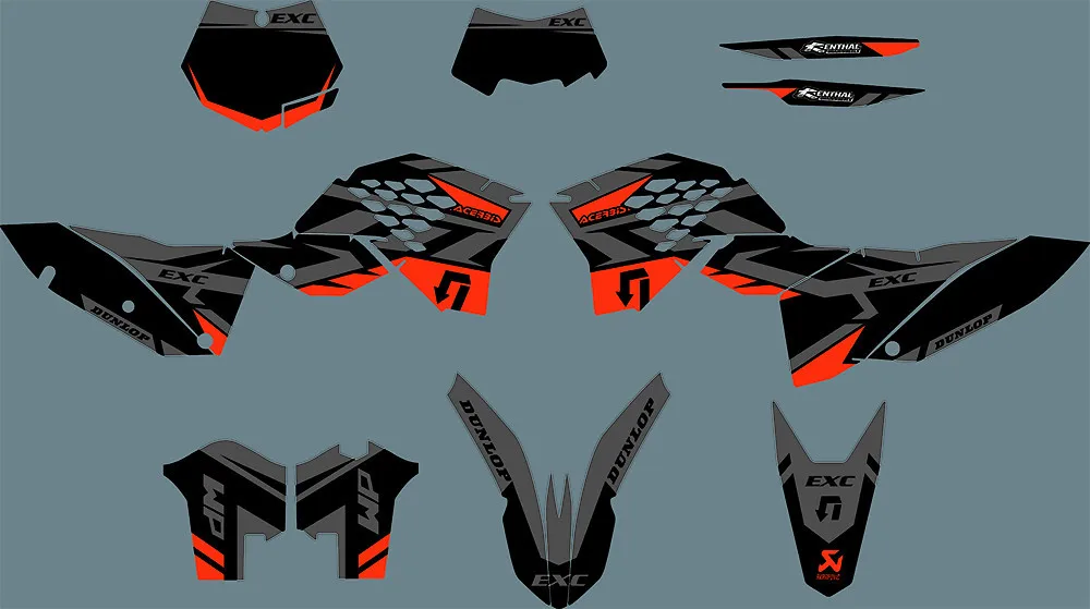 Пользовательские цифры графические Фоновые наклейки для KTM SX-F SX SXF 2007 2008 2009 2010 XCF